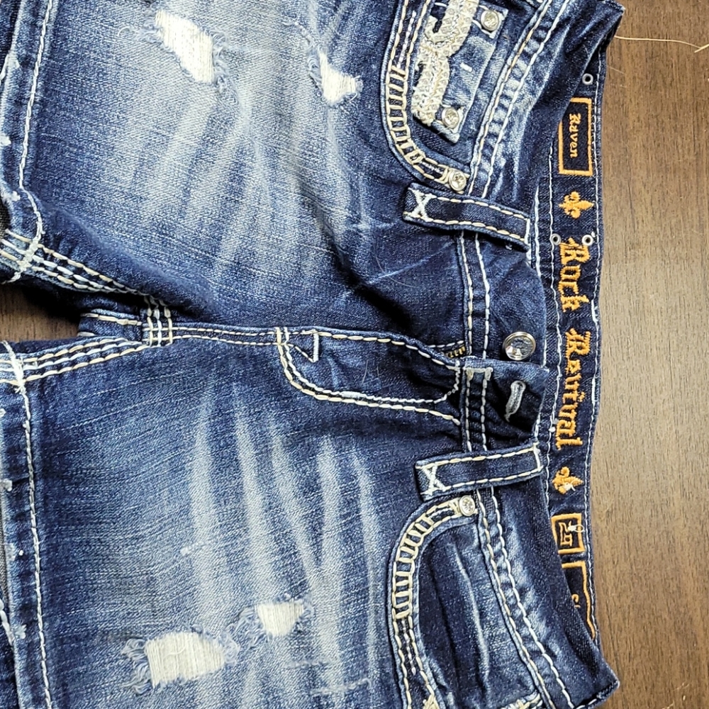 Rock revival shorts raven style